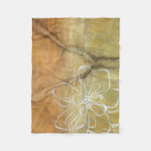 タンの背景の抽象的なシルエットの絵画 フリースブランケット (正面)