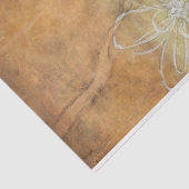 タンの背景の抽象的なシルエットの絵画 薄葉紙 (詳細)