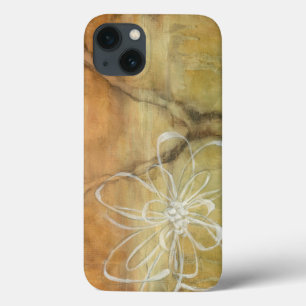 タンの背景の抽象的なシルエットの絵画 iPhone 13ケース