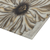タンの背景のFlowerheadのフレスコ画 カッティングボード (角)