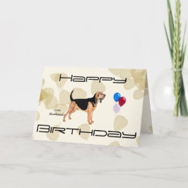 タンの葉のブラッドハウンド カード