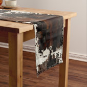 タンの革靴のパッチワークのプリント ショートテーブルランナー (インサイチュ)