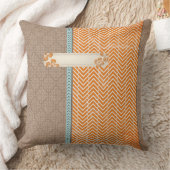 タンの、オレンジおよび青の装飾用クッション クッション (ブランケット)