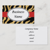 タンはっきりした・ゼブラ・ビジネス・カード 名刺 (正面/裏面)