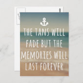 タンは消えるが思い出は永遠に続く トラベル名言 ポストカード (正面/裏面)