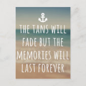 タンは消えるが思い出は永遠に続く トラベル名言 ポストカード (正面)