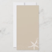 タンアクアホワイトビーチフォトウェディング日付を保存 セーブザデート (裏面)