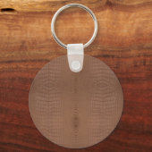 タンアリゲータテクスチャプリント キーホルダー (正面)