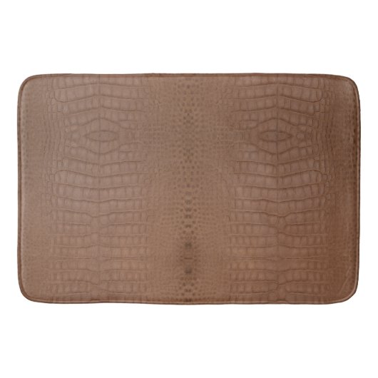 タンアリゲータテクスチャプリント バスマット (正面)