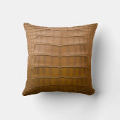 タンアリゲーターパターンホームデコール クッション (裏面)