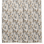 タンアンドブラック抽象芸術草原 シャワーカーテン (正面)