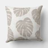 タンアンドホワイトパーム離れ装飾用クッション クッション (裏面)