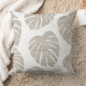 タンアンドホワイトパーム離れ装飾用クッション クッション (ブランケット)