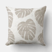 タンアンドホワイトパーム離れ装飾用クッション クッション (正面)