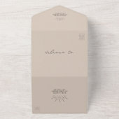 タンアーチウェディングRSVP オールインワン招待状 (外側)