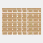 タンイードアダムバラクカアバ羊のパターン ラッピングペーパーシート (正面)