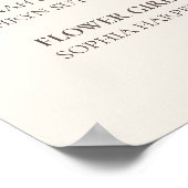 タンエレガントウェディングパーティーの看板 ポスター (角)