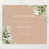 タンエレガントフローラグ結婚レリー ビールラベル (シングルラベル)