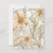 タンエレガントラストウォーターカラーフローラ75th誕生日 招待状 (裏面)