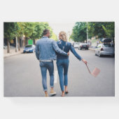 タンエレガント2フォト結婚の新郎新婦 ゲストブック (裏面)