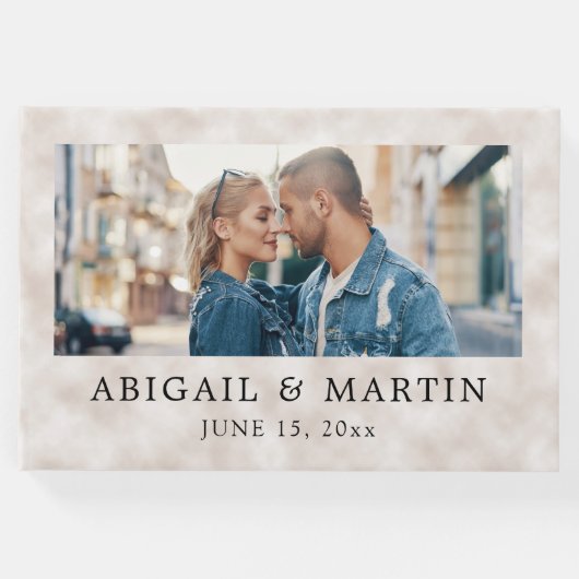 タンエレガント2フォト結婚の新郎新婦 ゲストブック (正面)