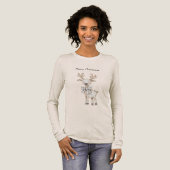 タンオーガニッククリームプレイドストライプクリスマストインデア トライブレンドＴシャツ (正面全体)