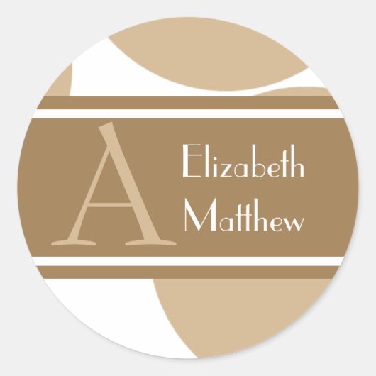 タンカスタマイズラストおよびファーストネームのシール ラウンドシール (正面)