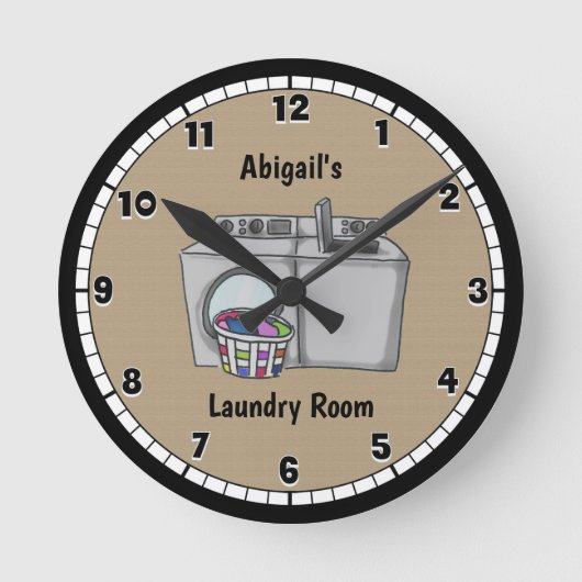 タンカスタムランドリールーム ラウンド壁時計 (正面)