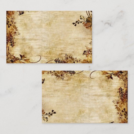 タンカードの紅葉素朴が〜に 名刺 (正面/裏面)