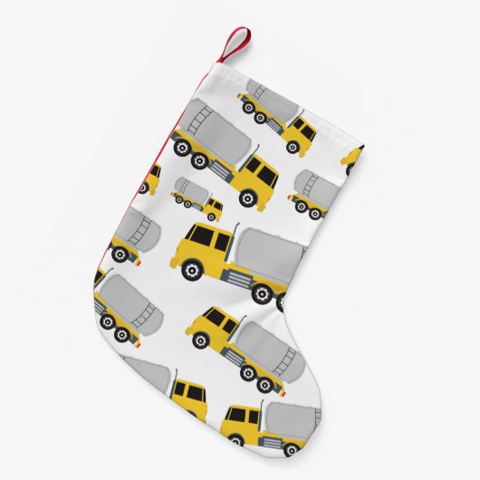 タンカー貨物輸送用トラック スモールクリスマスストッキング (正面 (吊り時))