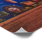 タンカー・トラック高速道路運転運輸芸術ポスター ポスター (角)