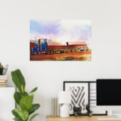 タンカー・トラック高速道路運転運輸芸術ポスター ポスター (ホームオフィス)