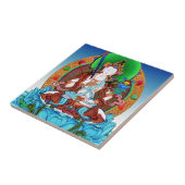 タンカ赤クールサガルバ菩薩マハサッタヴァ タイル (側面)