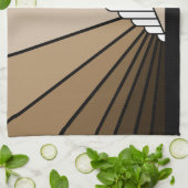 タンキッチンタオルのアールデコの太陽 キッチンタオル (折り畳み)