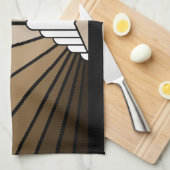 タンキッチンタオルのアールデコの太陽 キッチンタオル (四つ折り)