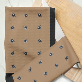 タンキッチンタオルのコーヒーカップパターン キッチンタオル