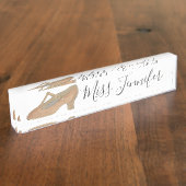 タンキャラクターシューダンス先生インストラクター デスクネームプレート (側面)