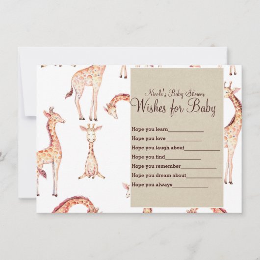 タンギラフェス&クラフト赤ちゃんシャワーゲームを希望 招待状 (正面)