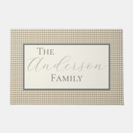 タンギンガムチェック ドアマット