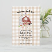 タンギンガムファルミヤードファームアニマル納屋周囲の庭誕生日 招待状 (スタンド正面)