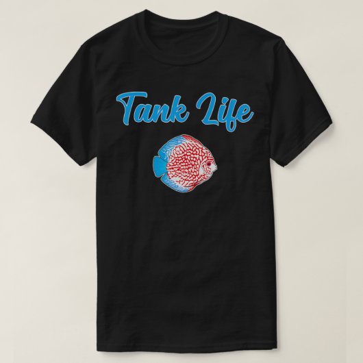 タンクおもしろいライフ漁師魚介類 Tシャツ (デザイン正面)