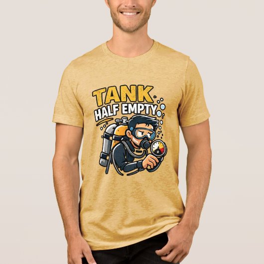 タンクの空気が半分 ダイバーTシャツ トライブレンドTシャツ (正面)