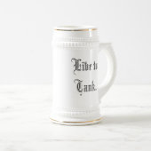 。、タンクはタンクに住むために住んでいます! (ステイン) ビールジョッキ (正面右)