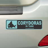 タンクはバンパーステッカーシリーズ1-Corydoras青を合わせます バンパーステッカー (車上)