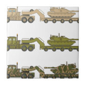 タンクを引っ張る軍のトラック タイル (正面)