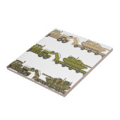 タンクを引っ張る軍のトラック タイル (側面)