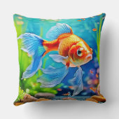 タンクカラフル金魚デザイン クッション (裏面)