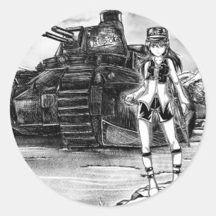 タンクガールのシール ラウンドシール