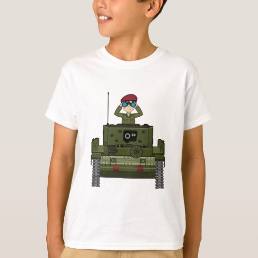 タンクティーのイギリス陸軍の兵士 Tシャツ (正面)