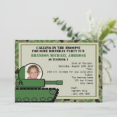 タンクパーティー誕生日/写真 招待状 (スタンド正面)